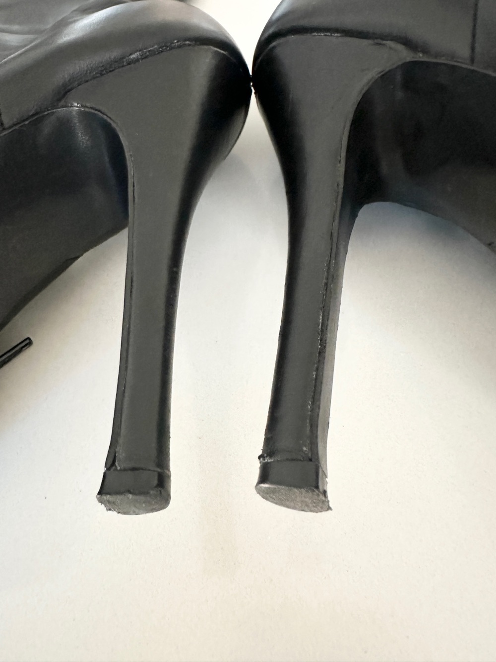 Pleaser Thigh High Stiletto Boots Genuine Leather Black Size 10 - Picture 5 of 16
